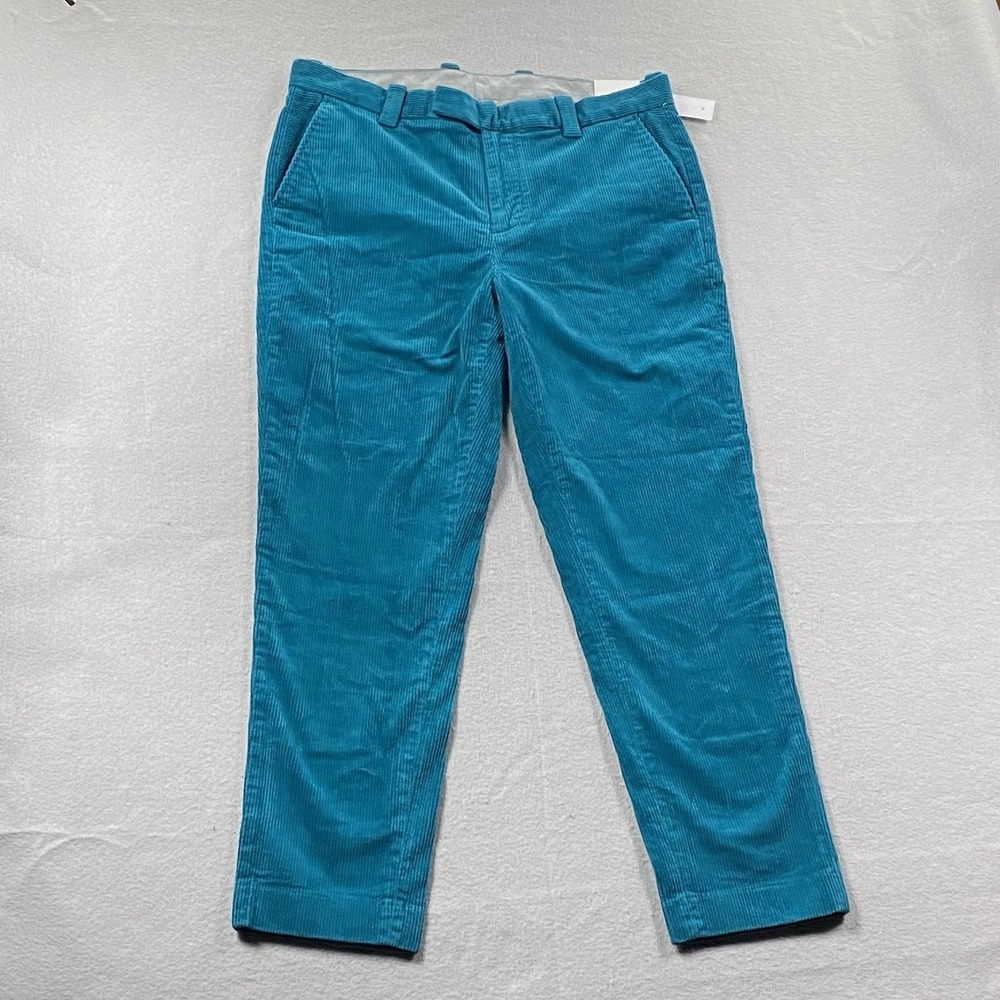 Brooks Brothers Pants Mens 36x30 Blue Corduroy Slim Fit Wide Wale Preppy